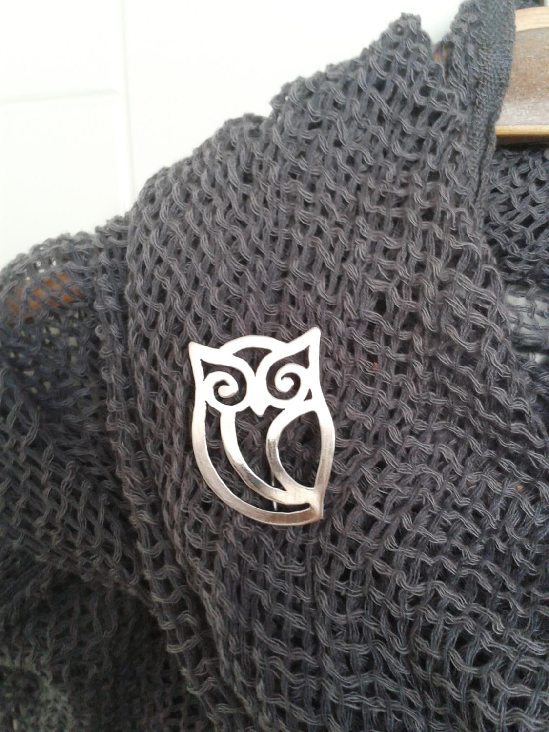 Eule Brosche Sterling Silber, Weihnachtsgeschenk, Pin, Silber Geschenk Für Eulen-Liebhaber, Tier Schmuck, Zubehör, Eulen Schmuck von GaiaJewelryDesign