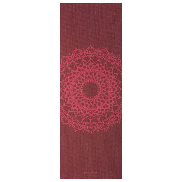 GAIAM - Marrakesh Yogamatte Printed - Yogamatte Gr 61 x 173 x 0,5 cm rot von Gaiam