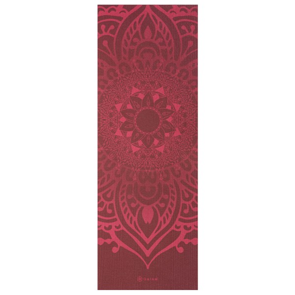 GAIAM - Sundial Layers Yoga Mat 5 mm Classic Printed - Yogamatte Gr 61 x 173 x 0,5 cm rot von Gaiam
