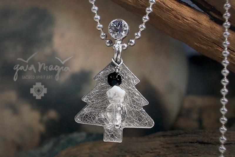 Lebensbaum Kette Oh Tannenbaum, Baum Anhänger Silber, Des Lebens Schmuck von GaiamagiaSpiritArt