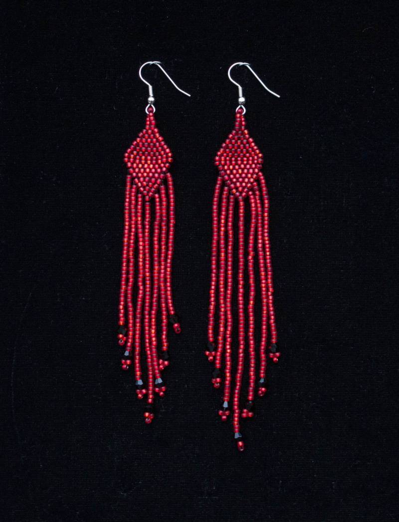 Handgemachte Perlen Ohrringe Kronleuchter Lange von GailsDesignerJewelry