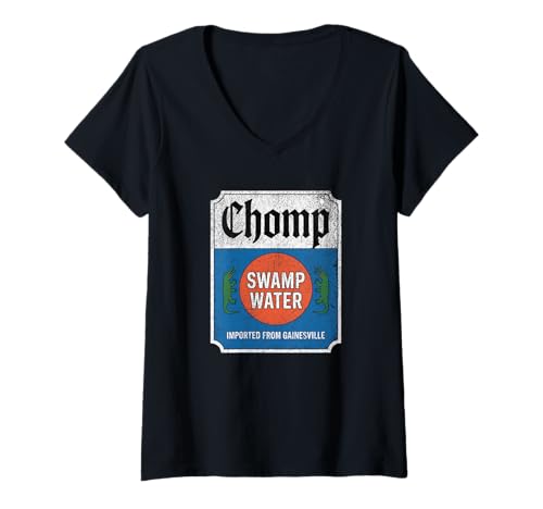 Damen Chomp Swamp Water - Imported from Gainesville T-Shirt mit V-Ausschnitt Damen Chomp Swamp Water - Imported from Gainesville T-Shirt mit V-Ausschnitt von Gainesville Florida Swamp Water Gifts and Apparel