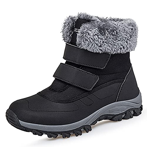 Gainsera Damen Winterstiefel Wasserdicht Warm gefütterte Schneestiefel Winterschuhe Winter Stiefel Boots Schuhe,629 Schwarz EU41 von Gainsera