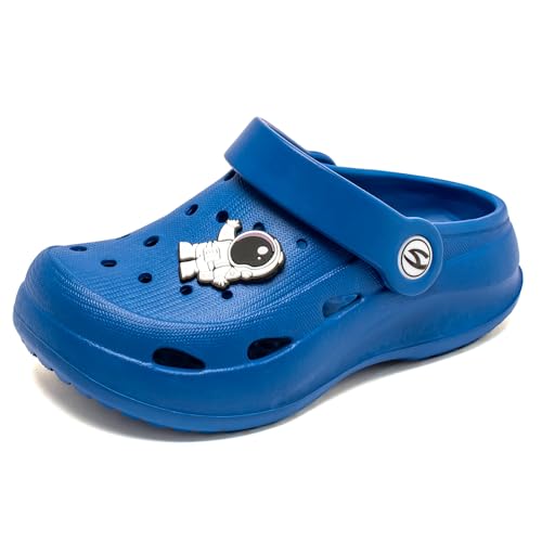 Unisex Kinder Clogs Pantoffeln, Eva Gartenclogs Gummi Badeschuhe Strand Hausschuhe für Jungen Mädchen,Blau 23 EU von Gainsera