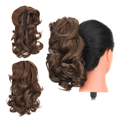 Gairyan 30cm Pferdeschwanz Haarteil Zopf Extensions Lang Lockige Claw Clip in Ponytail Extensions Synthetik Haare Extensions Gewellt Haarteil Haarverlängerung für Frauen (Dunkelbraun & Dunkles Auburn) Gairyan 30cm Pferdeschwanz Haarteil Zopf Extensions Lang Lockige Claw Clip in Ponytail Extensions Synthetik Haare Extensions Gewellt Haarteil Haarverlängerung für Frauen (Dunkelbraun & Dunkles Auburn) von Gairyan