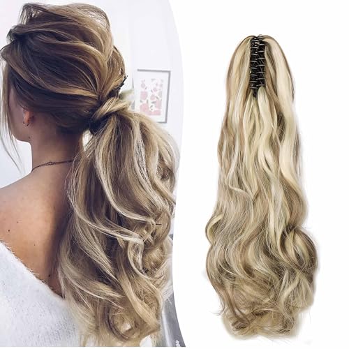 Gairyan 50cm Pferdeschwanz Haarteil Zopf Extensions Lang Lockige Claw Clip in Ponytail Extensions Synthetik Haare Extensions Gewellt Haarteil Haarverlängerung für Frauen, Aschblond & Gebleichtes Blond Gairyan 50cm Pferdeschwanz Haarteil Zopf Extensions Lang Lockige Claw Clip in Ponytail Extensions Synthetik Haare Extensions Gewellt Haarteil Haarverlängerung für Frauen, Aschblond & Gebleichtes Blond von Gairyan