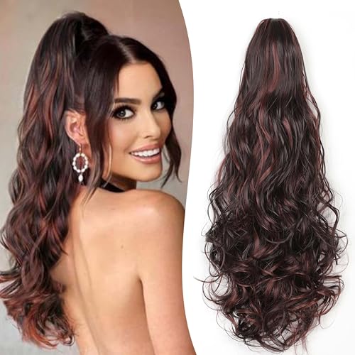 Gairyan 50cm Pferdeschwanz Haarteil Zopf Extensions Lang Lockige Claw Clip in Ponytail Extensions Synthetik Haare Extensions Gewellt Haarteil Haarverlängerung für Frauen, Dunkelbraun & Dunkelkastanie Gairyan 50cm Pferdeschwanz Haarteil Zopf Extensions Lang Lockige Claw Clip in Ponytail Extensions Synthetik Haare Extensions Gewellt Haarteil Haarverlängerung für Frauen, Dunkelbraun & Dunkelkastanie von Gairyan