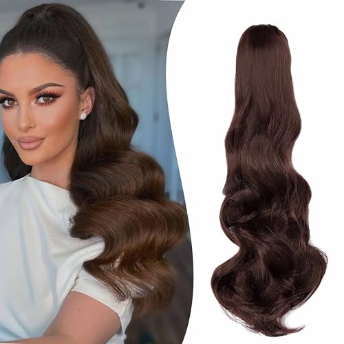 Gairyan 50cm Pferdeschwanz Haarteil Zopf Extensions Lang Lockige Claw Clip in Ponytail Extensions Synthetik Haare Extensions Gewellt Haarteil Haarverlängerung für Frauen, Dunkelbraun & Dunkles Auburn Gairyan 50cm Pferdeschwanz Haarteil Zopf Extensions Lang Lockige Claw Clip in Ponytail Extensions Synthetik Haare Extensions Gewellt Haarteil Haarverlängerung für Frauen, Dunkelbraun & Dunkles Auburn von Gairyan