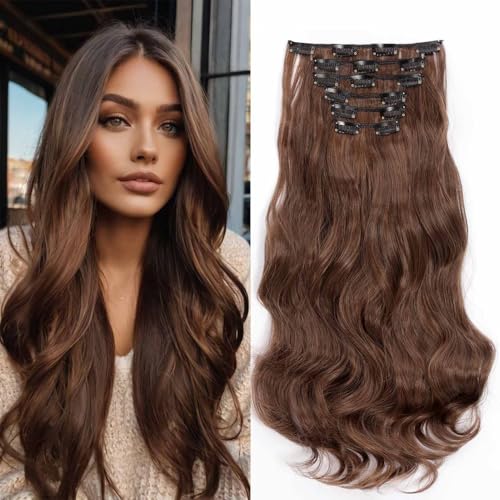 Gairyan 52cm Clip in Extensions Gewellte 6PCS Haarverlängerungen mit Clips Synthetik Haar Extensions Clip in Haarteil Haarextension Wellige Lang Lockige für Frauen, Dunkelbraun mix Leichtes Auburn Gairyan 52cm Clip in Extensions Gewellte 6PCS Haarverlängerungen mit Clips Synthetik Haar Extensions Clip in Haarteil Haarextension Wellige Lang Lockige für Frauen, Dunkelbraun mix Leichtes Auburn von Gairyan