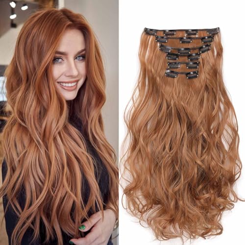 Gairyan 52cm Clip in Extensions Gewellte 6PCS Haarverlängerungen mit Clips Synthetik Haar Extensions Clip in Haarteil Haarextension Wellige Lang Lockige für Frauen, Leichtes Auburn Gairyan 52cm Clip in Extensions Gewellte 6PCS Haarverlängerungen mit Clips Synthetik Haar Extensions Clip in Haarteil Haarextension Wellige Lang Lockige für Frauen, Leichtes Auburn von Gairyan