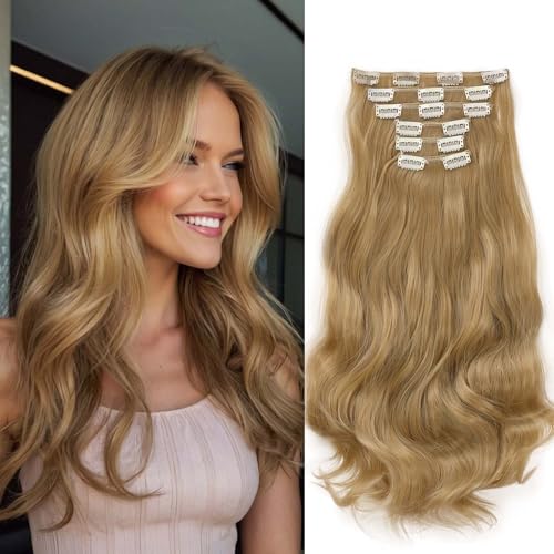 Gairyan 52cm Clip in Extensions Gewellte 6PCS Haarverlängerungen mit Clips Synthetik Haar Extensions Clip in Haarteil Haarextension Wellige Lang Lockige für Frauen, Naturblond mix Dunkelblond Gairyan 52cm Clip in Extensions Gewellte 6PCS Haarverlängerungen mit Clips Synthetik Haar Extensions Clip in Haarteil Haarextension Wellige Lang Lockige für Frauen, Naturblond mix Dunkelblond von Gairyan