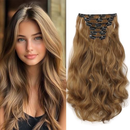 Gairyan 52cm Clip in Extensions Gewellte Hellbraun 6PCS Haarverlängerungen mit Clips Synthetik Haar Extensions Clip in Haarteil Haarextension Wellige Lang Lockige für Frauen Gairyan 52cm Clip in Extensions Gewellte Hellbraun 6PCS Haarverlängerungen mit Clips Synthetik Haar Extensions Clip in Haarteil Haarextension Wellige Lang Lockige für Frauen von Gairyan