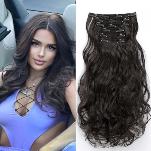 Gairyan 52cm Clip in Extensions Gewellte Kastanienbraun 6PCS Haarverlängerungen mit Clips Synthetik Haar Extensions Clip in Haarteil Haarextension Wellige Lang Lockige für Frauen Gairyan 52cm Clip in Extensions Gewellte Kastanienbraun 6PCS Haarverlängerungen mit Clips Synthetik Haar Extensions Clip in Haarteil Haarextension Wellige Lang Lockige für Frauen von Gairyan