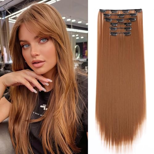 Gairyan 58cm Clip in Extensions Auburn Glatt Lang 6PCS Haarverlängerungen mit Clips Synthetik Haar Extensions Clip in Haarteil Haarextension Gerade für Frauen, Leichtes Auburn Gairyan 58cm Clip in Extensions Auburn Glatt Lang 6PCS Haarverlängerungen mit Clips Synthetik Haar Extensions Clip in Haarteil Haarextension Gerade für Frauen, Leichtes Auburn von Gairyan