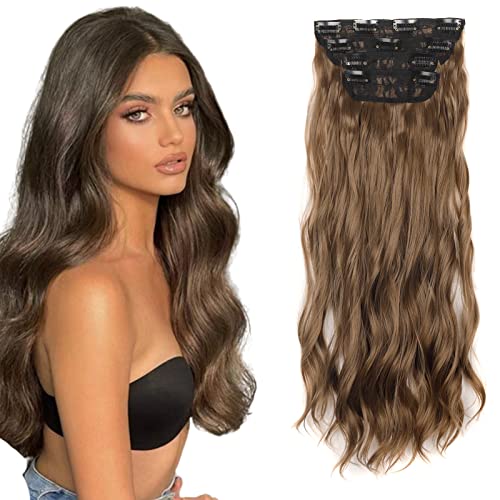 Gairyan Clip in Extensions Wellen Haarverlängerung Gewellte 4 Teiliges Set Haar Clip Extensions Haarteile Lang Synthetische locken Haarextension für Damen, 55cm 180g - Aschblond Gairyan Clip in Extensions Wellen Haarverlängerung Gewellte 4 Teiliges Set Haar Clip Extensions Haarteile Lang Synthetische locken Haarextension für Damen, 55cm 180g - Aschblond von Gairyan