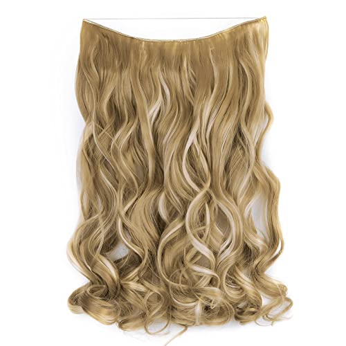 Gairyan Haarteil Extensions Haarverlängerung mit Unsichtbarem Draht Lang Gewellt 45cm Invisible Secret 1 Tresse Haarteil mit Gummiband Kunsthaar Synthetik Haare für Damen, Sandiges Blond & blond Gairyan Haarteil Extensions Haarverlängerung mit Unsichtbarem Draht Lang Gewellt 45cm Invisible Secret 1 Tresse Haarteil mit Gummiband Kunsthaar Synthetik Haare für Damen, Sandiges Blond & blond von Gairyan