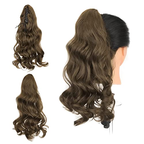 Gairyan Ponytail Extensions 45cm Claw on Pferdeschwanz Haarteil Klammer Clip in Extensions Zopf Lockige Gewellt Lang Haarteil Zopf Synthetik Haar Kunsthaar Haarverlängerung für Frauen (Kastanienbraun) Gairyan Ponytail Extensions 45cm Claw on Pferdeschwanz Haarteil Klammer Clip in Extensions Zopf Lockige Gewellt Lang Haarteil Zopf Synthetik Haar Kunsthaar Haarverlängerung für Frauen (Kastanienbraun) von Gairyan