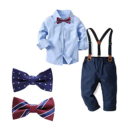 Gajaous Baby Jungen Taufanzug Gentleman Bekleidungssets Kleinkind Jungen Langarm Krawatte Hochzeit Anzug für Frühling Herbst von Gajaous