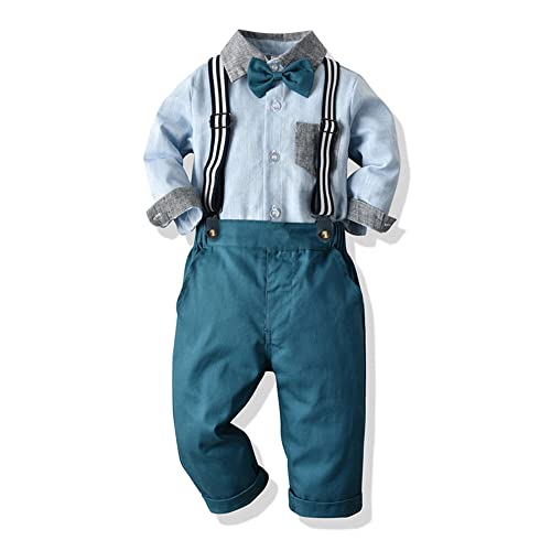 Gajaous Baby Jungen Taufanzug Gentleman Bekleidungssets Kleinkind Jungen Langarm Krawatte Hochzeit Anzug für Frühling Herbst von Gajaous