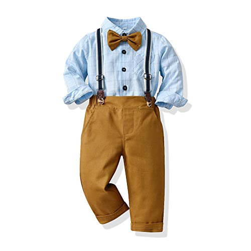 Gajaous Baby Jungen Taufanzug Gentleman Bekleidungssets Kleinkind Jungen Langarm Krawatte Hochzeit Anzug für Frühling Herbst von Gajaous