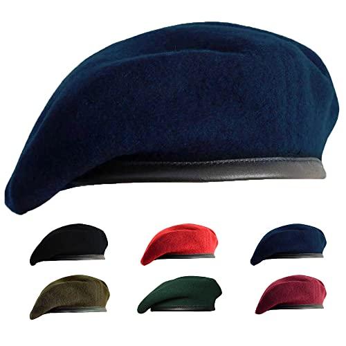 Gajaous Commando Barett, Militärmützen Wollmützen Barette für Männer und Frauen, mehrfarbige Armeemützen Baskenmütze (Navy Blue) von Gajaous