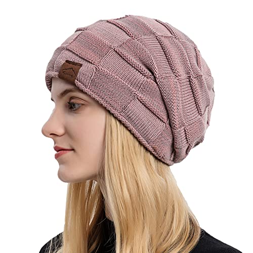 Gajaous Damen Beanie Mütze Warme gefütterte Feinstrick Herren Mütze Fleece Innenfutter Unisex Wintermütze von Gajaous