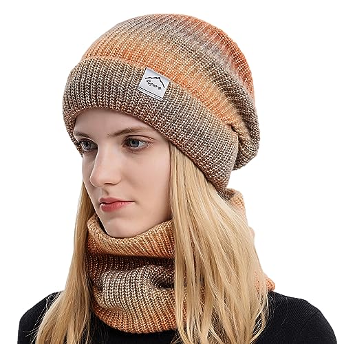 Gajaous Damen Beanie Mütze Warme gefütterte Feinstrick Herren Mütze Fleece Innenfutter Unisex Wintermütze von Gajaous