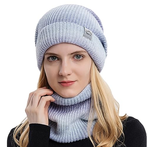 Gajaous Damen Beanie Mütze Warme gefütterte Feinstrick Herren Mütze Fleece Innenfutter Unisex Wintermütze von Gajaous