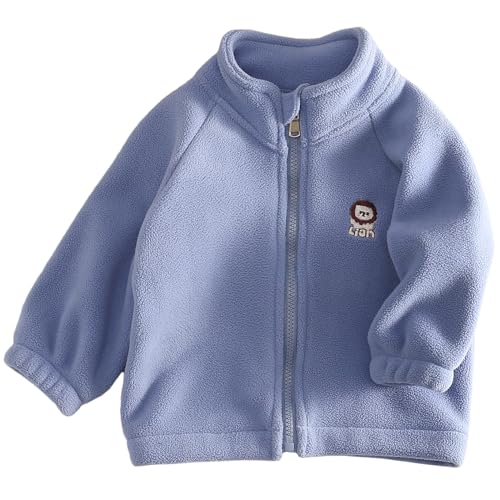 Gajaous Kinder Polar Fleece Jacke, Baby Jungen Voll-Reißverschluss Langarm Warm Mantel für Herbst Frühling Winter von Gajaous