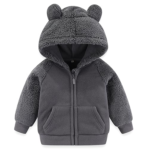 Gajaous Neugeborenes Baby Mädchen Jungen Fleece Kapuzenjacke Reißverschluss Bärenmantel Warme Winter Outwearorn von Gajaous