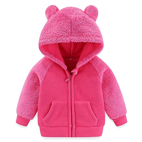 Gajaous Neugeborenes Baby Mädchen Jungen Fleece Kapuzenjacke Reißverschluss Bärenmantel Warme Winter Outwearorn von Gajaous