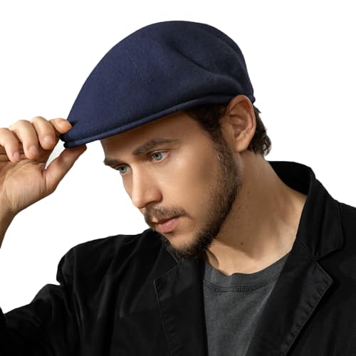 Gajaous Wollmischung Herren Newsboy Caps, Klassische Flat Cap Ivy Cabbie Gatsby Mütze Winter Baske für Herren von Gajaous