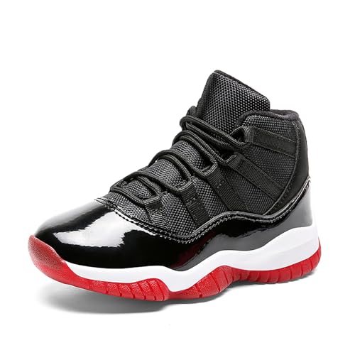 Gakricrey Air 11 Retro Sneaker Schuhe Kinder Basketballschuhe Sportschuhe Jungen Mädchen Turnschuhe Unisex Kinderschuhe rutschfest AET011 schwarz EU 35 von Gakricrey
