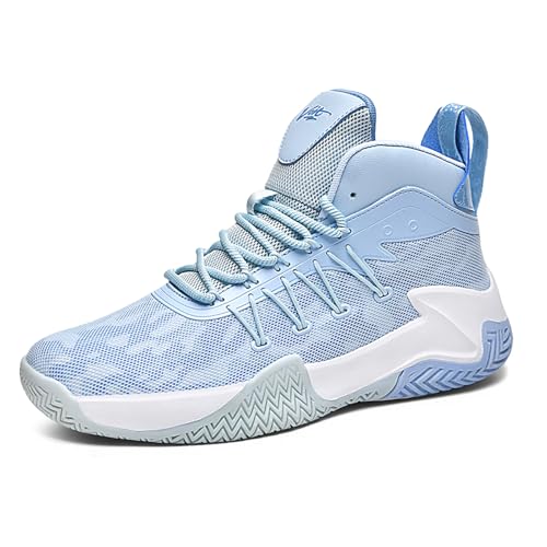 Gakricrey Basketballschuhe Herren Damen Mode Sportschuhe Trainingsschuhe Sneaker rutschfest Verschleißfest Basketballschuhe für Erwachsene 9028 Blau EU 36 von Gakricrey