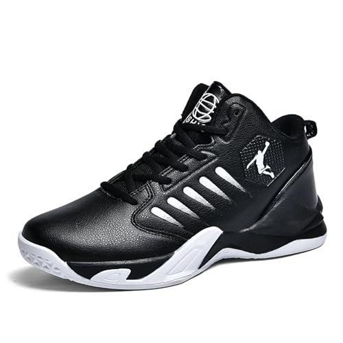 Gakricrey Basketballschuhe Herren Damen Mode Sportschuhe Trainingsschuhe Sneaker rutschfest Verschleißfest Basketballschuhe für Erwachsene 9136 Schwarz EU 44 von Gakricrey
