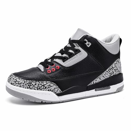 Gakricrey Retro Sneaker AJ 3 Herren Basketballschuhe Skateboardschuhe Laufschuhe Turnschuhe Walkingschuhe Sportschuhe AY003 schwarz rot EU 39 von Gakricrey