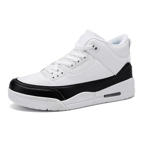 Gakricrey Retro Sneaker AJ 3 Herren Basketballschuhe Skateboardschuhe Laufschuhe Turnschuhe Walkingschuhe Sportschuhe AY003 weiß und schwarz EU 39 von Gakricrey