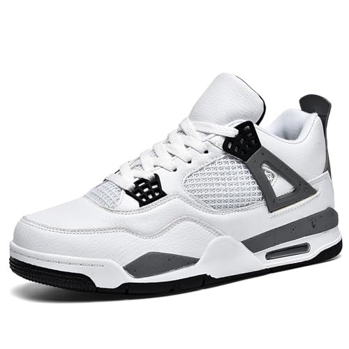 Gakricrey Retro Sneaker AJ 4 Herren Basketballschuhe Skateboardschuhe Laufschuhe Turnschuhe Walkingschuhe Sportschuhe AY004 Weiß EU 39 von Gakricrey