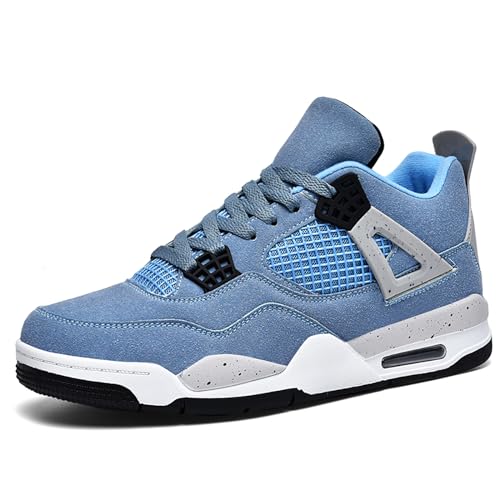 Gakricrey Retro Sneaker AJ 4 Herren Basketballschuhe Skateboardschuhe Laufschuhe Turnschuhe Walkingschuhe Sportschuhe AY004 blau EU 39 von Gakricrey