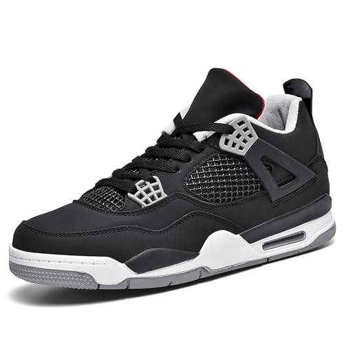 Gakricrey Retro Sneaker AJ 4 Herren Basketballschuhe Skateboardschuhe Laufschuhe Turnschuhe Walkingschuhe Sportschuhe AY004 schwarz EU 40 von Gakricrey