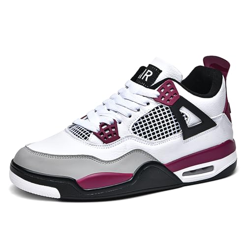 Gakricrey Herren Damen Air 4 Retro Sneaker Schuhe Basketballschuhe Retro Schuhe Skateboardschuhe Laufschuhe Turnschuhe Sportschuhe AY041 dunkelrot EU 36 von Gakricrey