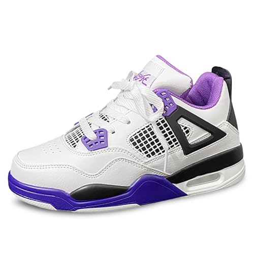 Gakricrey Herren Damen Air 4 Retro Sneaker Schuhe Basketballschuhe Retro Schuhe Skateboardschuhe Laufschuhe Turnschuhe Sportschuhe AY042 schwarz lila EU 40 von Gakricrey