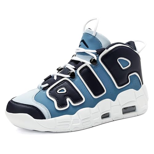 Gakricrey Herren Damen Air Uptempo Sneaker Schuhe Laufschuhe Leichte Retro Sneaker Turnschuhe mit Luftpolster Sportschuhe Basketballschuhe 811A Hellblau EU 39 von Gakricrey
