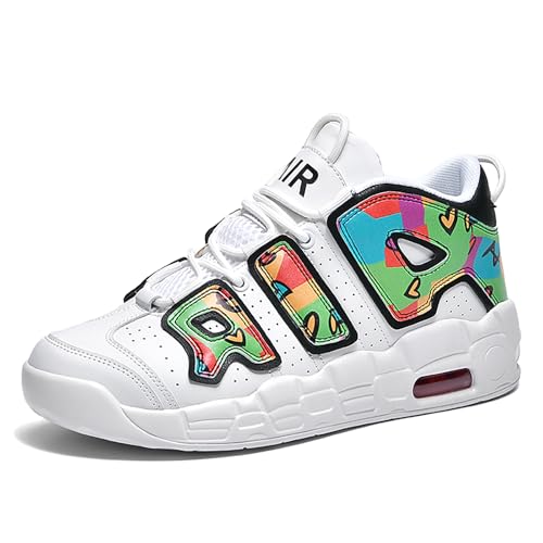 Gakricrey Herren Damen Air Sneaker Schuhe Laufschuhe Leichte Retro Sneaker Turnschuhe mit Luftpolster Sportschuhe Basketballschuhe 913A Tie Dye EU 40 von Gakricrey