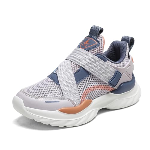 Gakricrey Kinderschuhe Slip On Sneaker Jungen Mädchen Leichte Atmungsaktiv Sportschuhe Turnschuhe Bequem Schlupfschuhe Freizeitschuhe Straßenlaufschuhe Walkingschuhe Unisex-Kinder D2501 Lila EU 38 von Gakricrey