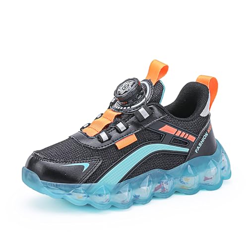 Gakricrey Laufschuhe Sneaker Kinder Turnschuhe Jungen Mädchen Mode Sportschuhe Atmungsaktiv Bequem 28EU-40EU 1309 Schwarzblau EU 31 von Gakricrey