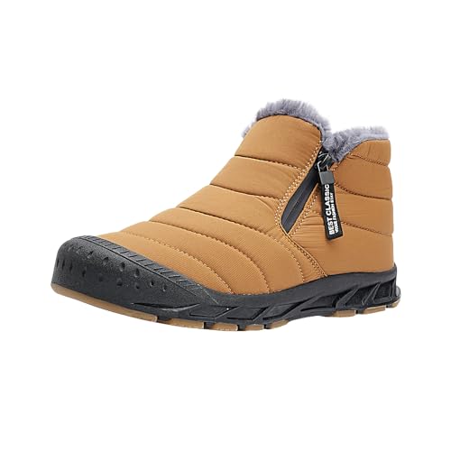 Gakricrey Winterschuhe Herren Damen Warm Gefüttert Schneestiefel Winterstiefel Rutschfeste Outdoor Leichte Boots Unisex D2310 Gelb EU 43 von Gakricrey