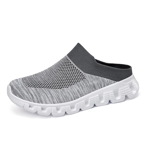 Hausschuhe Damen Herren Mesh Sabot Clogs Slip On Pantoffeln Sommer Outdoor Atmungsaktiv Bequeme Schlupfschuhe rutschfest Gartenschuhe Freizeitschuhe 889 grau EU 38 von Gakricrey