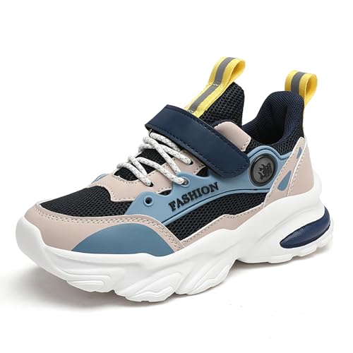 Turnschuhe Jungen Sportschuhe Mädchen Running Shoes Hallenschuhe Kinder Atmungsaktiv Leicht Laufschuhe Kinderschuhe Outdoor Sport Sneaker 28-40EU A878 dunkelblau EU 33 von Gakricrey