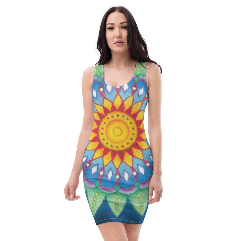All-Over-Print Kleid "Saat Der Freude" Von Gal Eldad Disegni von GalDisegniArt